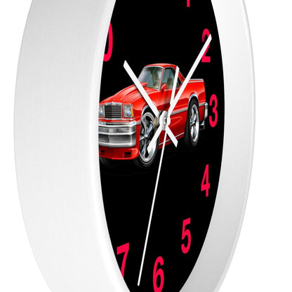 1978 El Camino Red Black Wall clock
