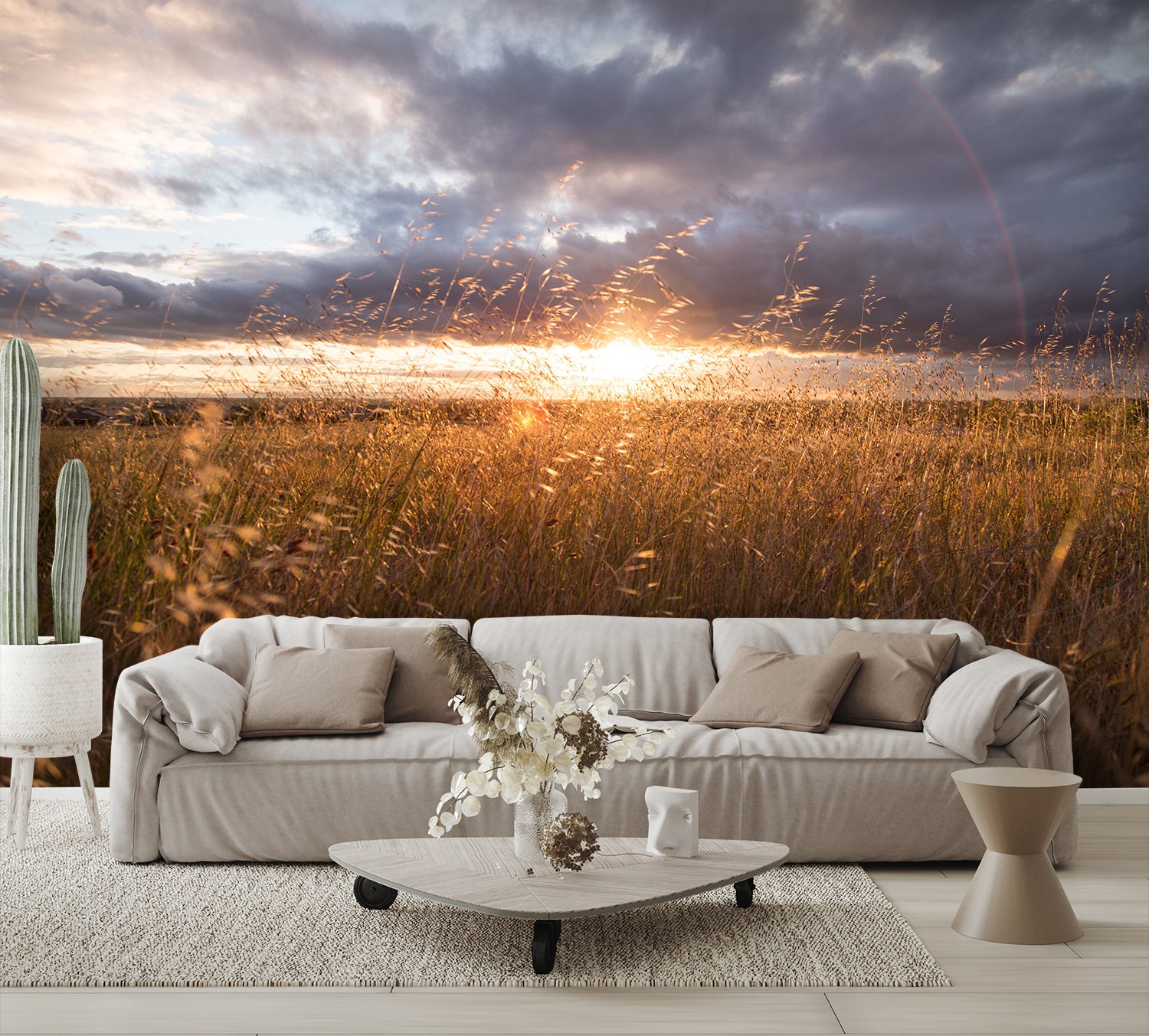 Field Landscape Mural Wallpaper