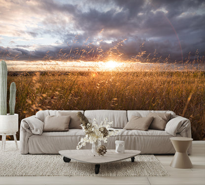 Field Landscape Mural Wallpaper