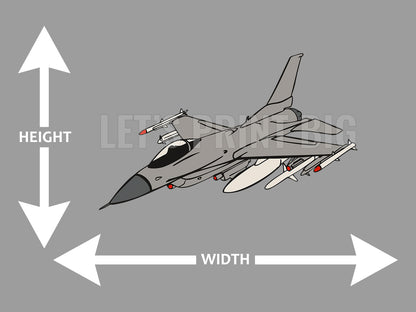 Fighter Jet Airplane Wall Art Decal Sticker