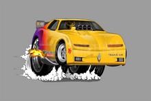 Yellow Firebird Trans Am Dragster Car Art Wall Decal