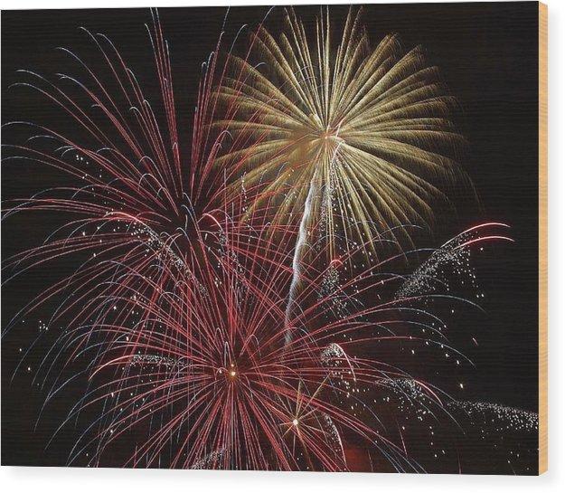 Fireworks - Wood Print