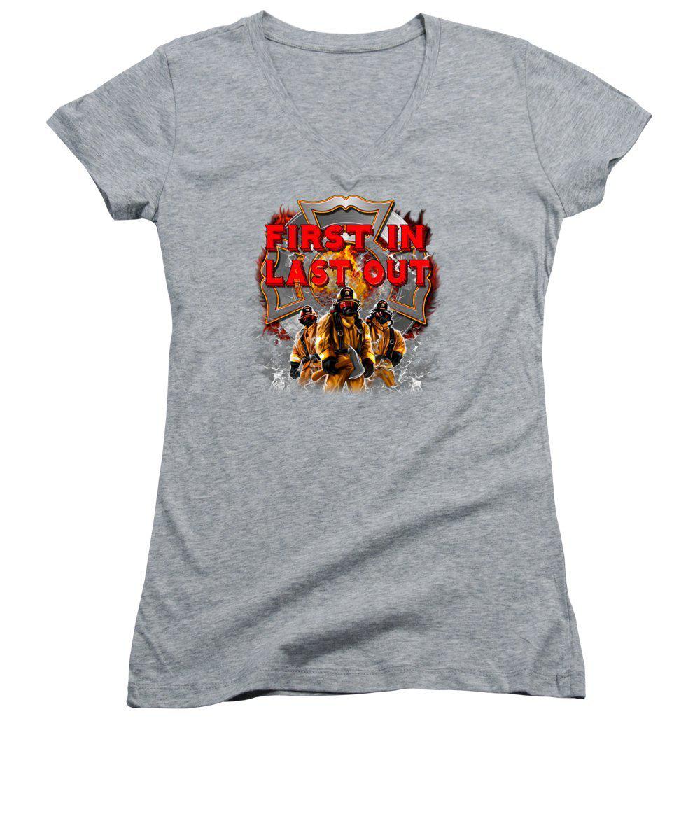 First In Last Out - Women's V-Neck (Athletic Fit)