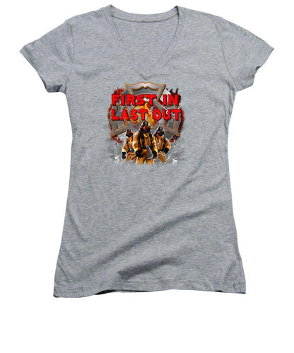 First In Last Out - Women's V-Neck (Athletic Fit)
