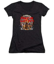 First In Last Out - Women's V-Neck (Athletic Fit)