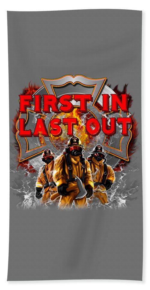 First In Last Out - Beach Towel