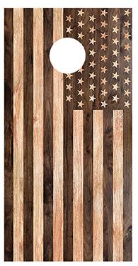 American Flag CornHole Wood Design Board Wrap Decal single