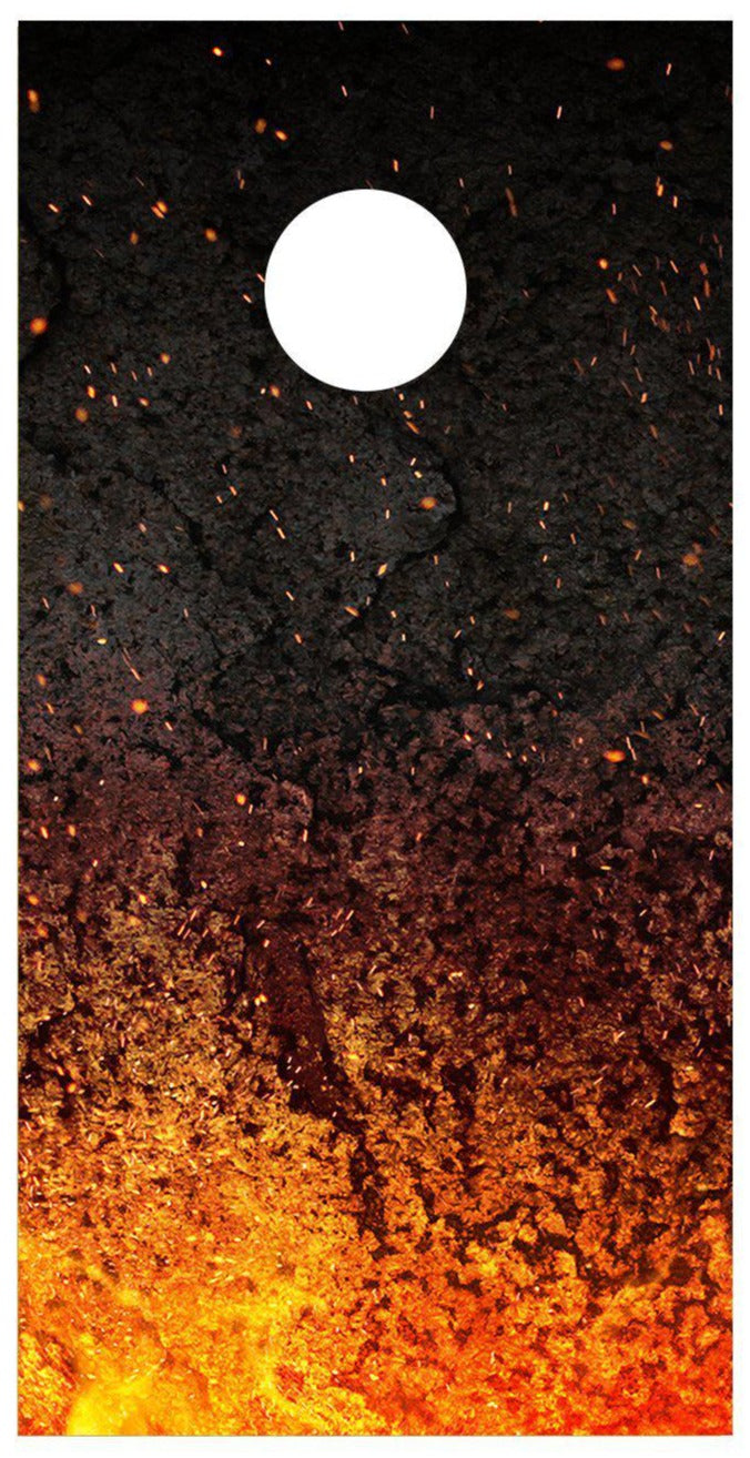 Flame Faded Cornhole Decal Wrap