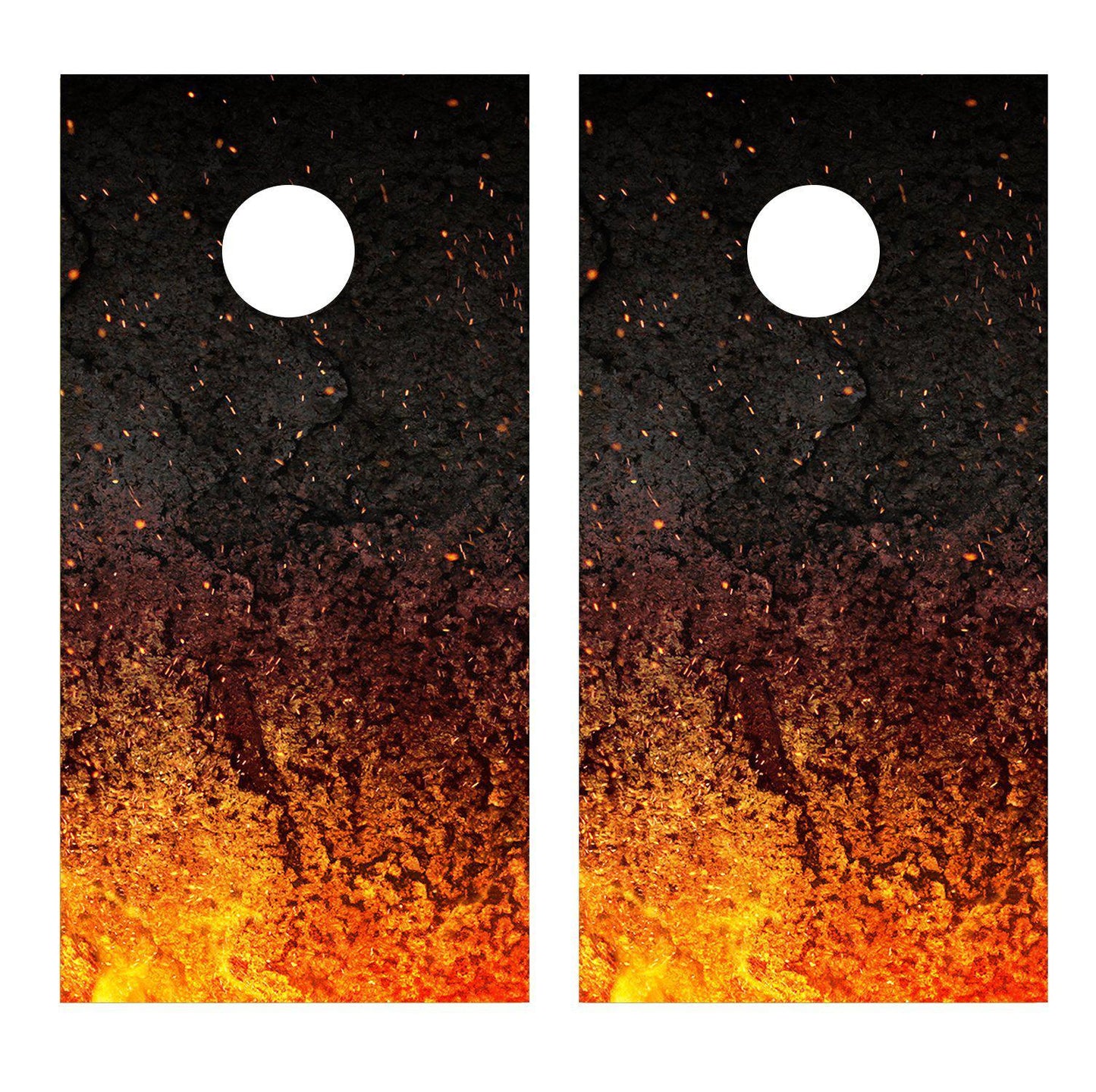 Flame Faded Cornhole Decal Wrap
