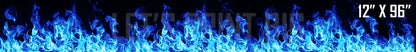 Blue Flaming Fire Border Custom Designed Wallpaper