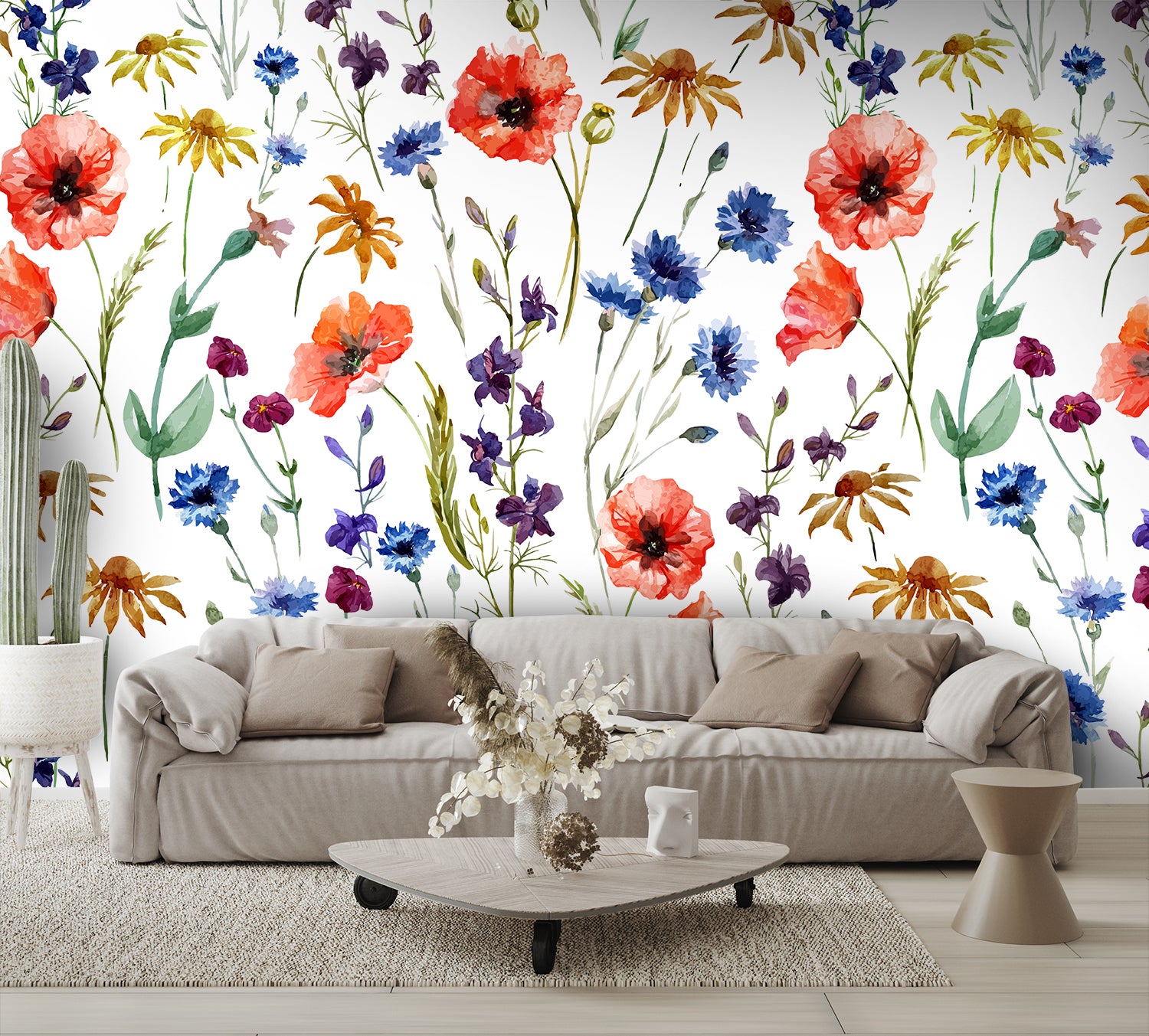 Watercolor Flower Art Wallpaper