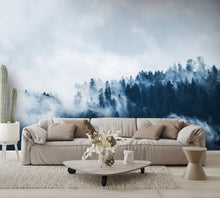 Trees in Fog Custom Designed Wallpaper