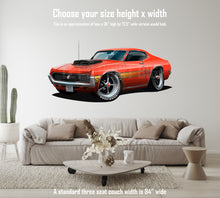 Car Art 1970 Gran Torino Version 2 Hot Rod Cartoon Wall Decal