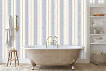French Farmhouse Stripe Border Pattern Wallpaper Mural