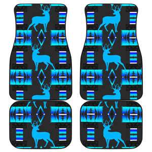 Deer Midnight Lake Set of 4 Car Floor Mats
