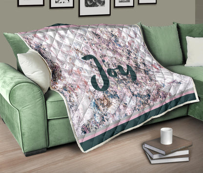 Joy Rose Gray Quilt