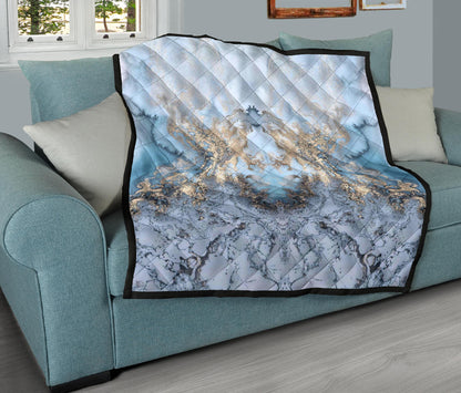 Baby Blue Liquid Gold Quilt