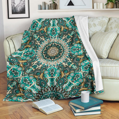 Ornamental Magical Green Dream Premium Blanket