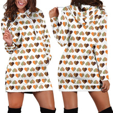 Fall Hearts Hoodie Dress