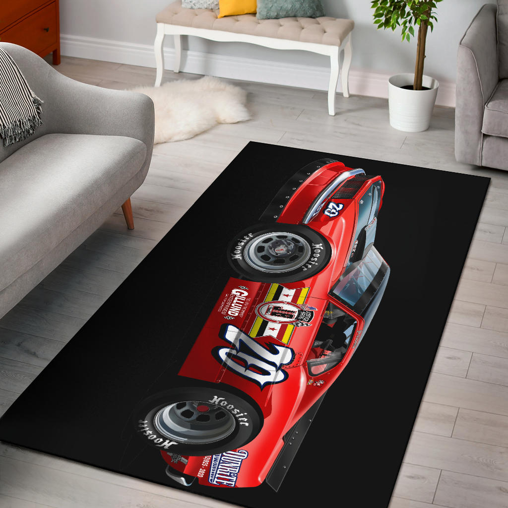 Mustang Race Car Muscle Car Art Area Rug