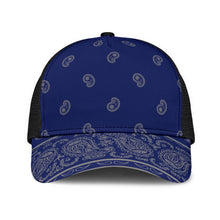 Blue and Gray Bandana All Over Mesh Back Cap