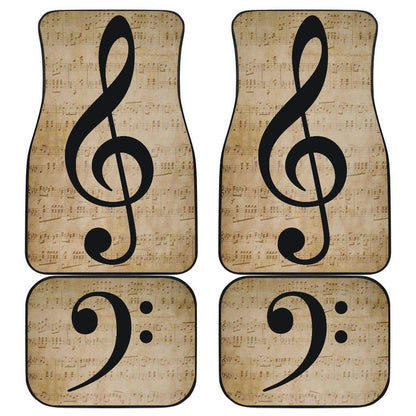 Treble Base Clef Music Floor Mats