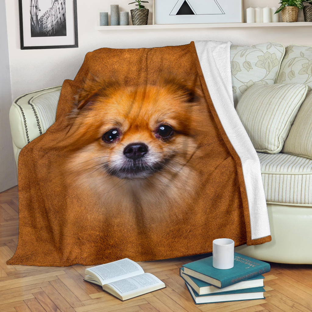 Premium Blanket Pomeranian Face Hair Blanket