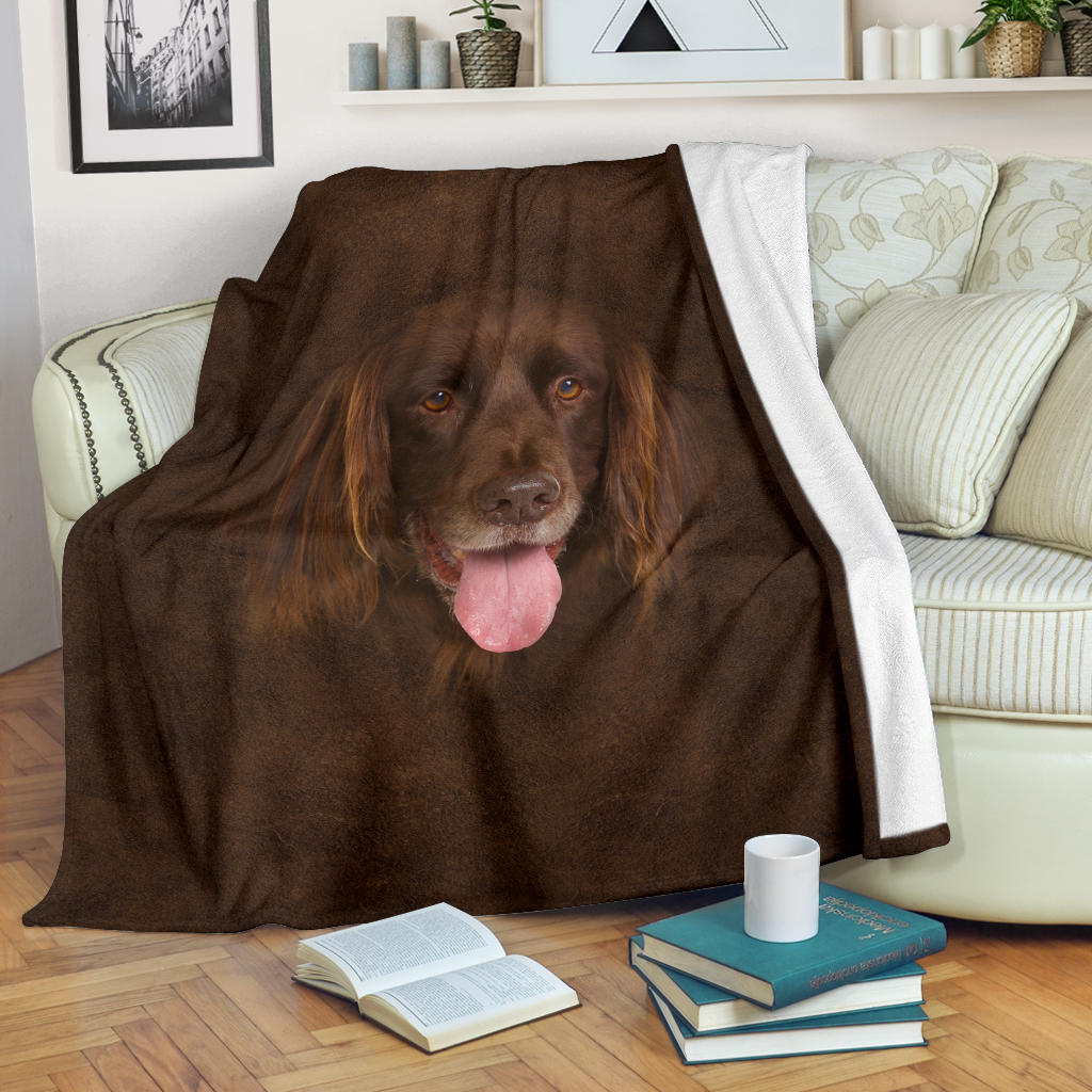 Premium Blanket German Longhaired Pointer Face Hair