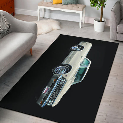 1966 El Camino Muscle Car Art Area Rug
