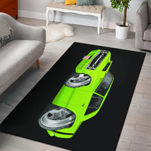 1969 Dart Cart Art Area Rug Black Background