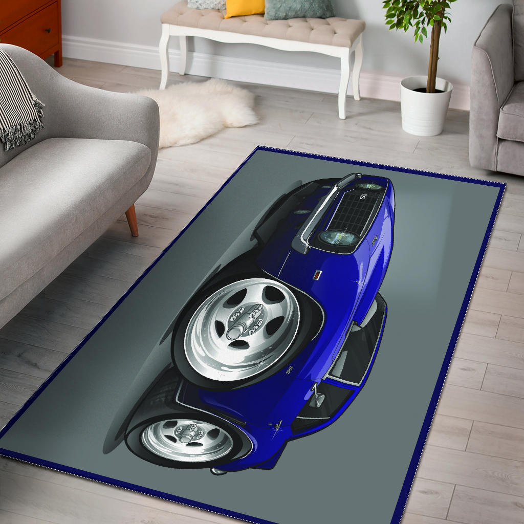1st Generation Purple Camaro SS Gray Area Rug