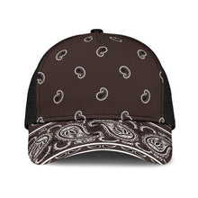 Coffee Brown Bandana All Over Mesh Back Cap