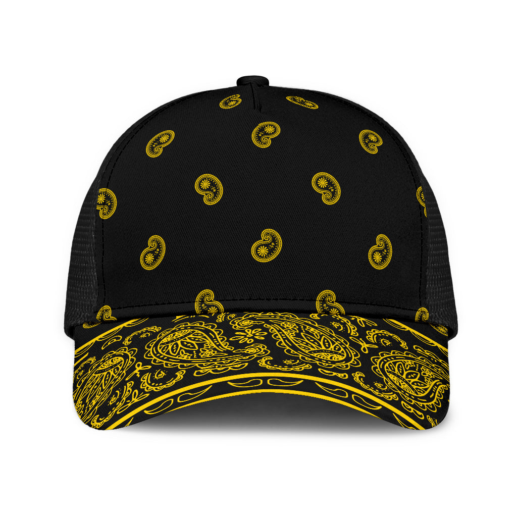 Black Gold Bandana All Over Mesh Back Cap