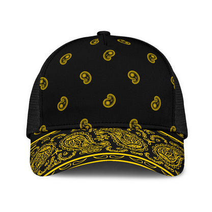 Black Gold Bandana All Over Mesh Back Cap