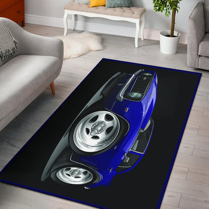 1st Generation Camaro Purple Black Area Rug