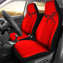 Black Horse Silhouette 2 Red Seat Covers