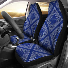 Royal Blue Bandana Car Seat Covers Diamond