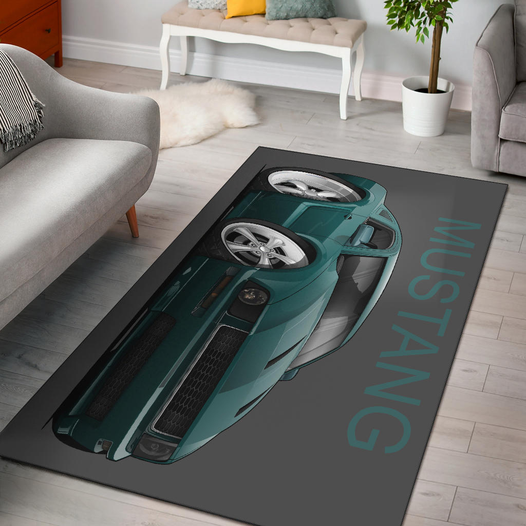 2008 Mustang Car Art Area Rug