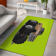 1986 4x4 Pickup Truck Car Art Area Rug