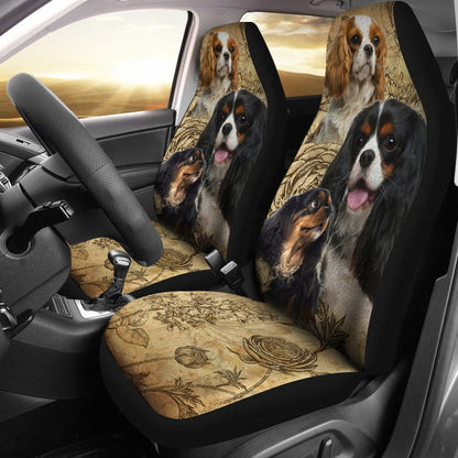 Cavalier King Charles Spaniel Car Seat Covers (Set of 2)