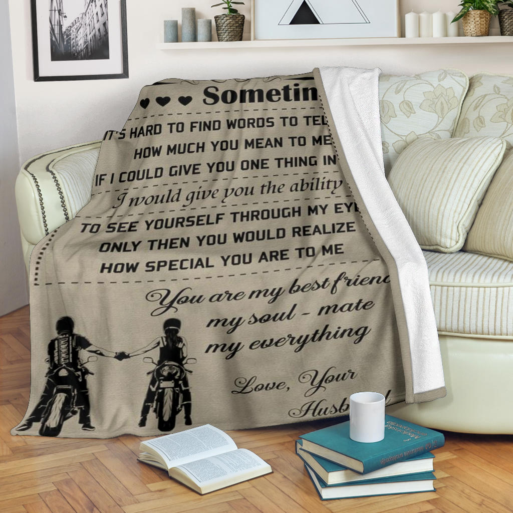 To My Wife Premium Blanket