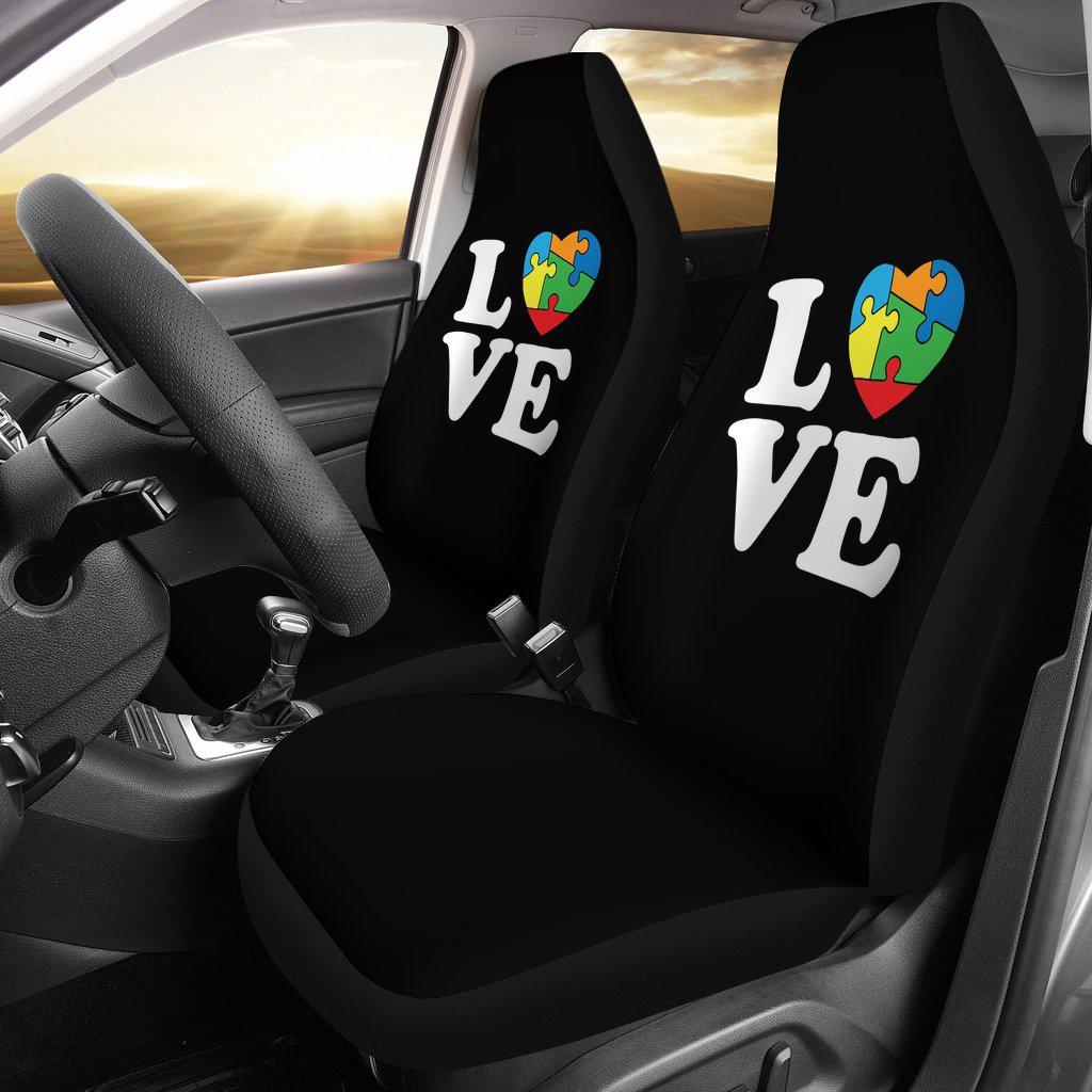 Love Puzzle Autism Support Design Seat Covers