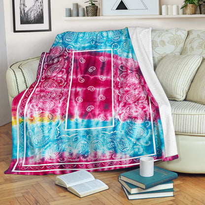 Ultra Plush Striped Hippie Bandana Fleece Premium Blanket