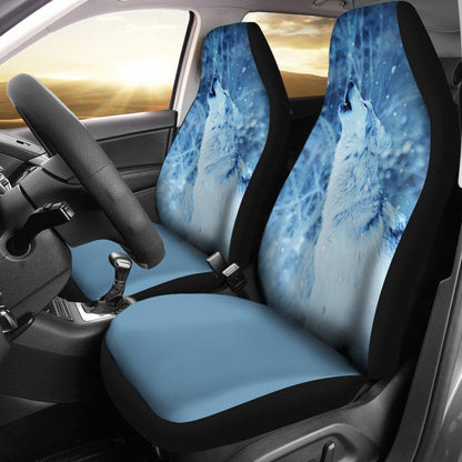 Howling Wolf Design Seat Covers