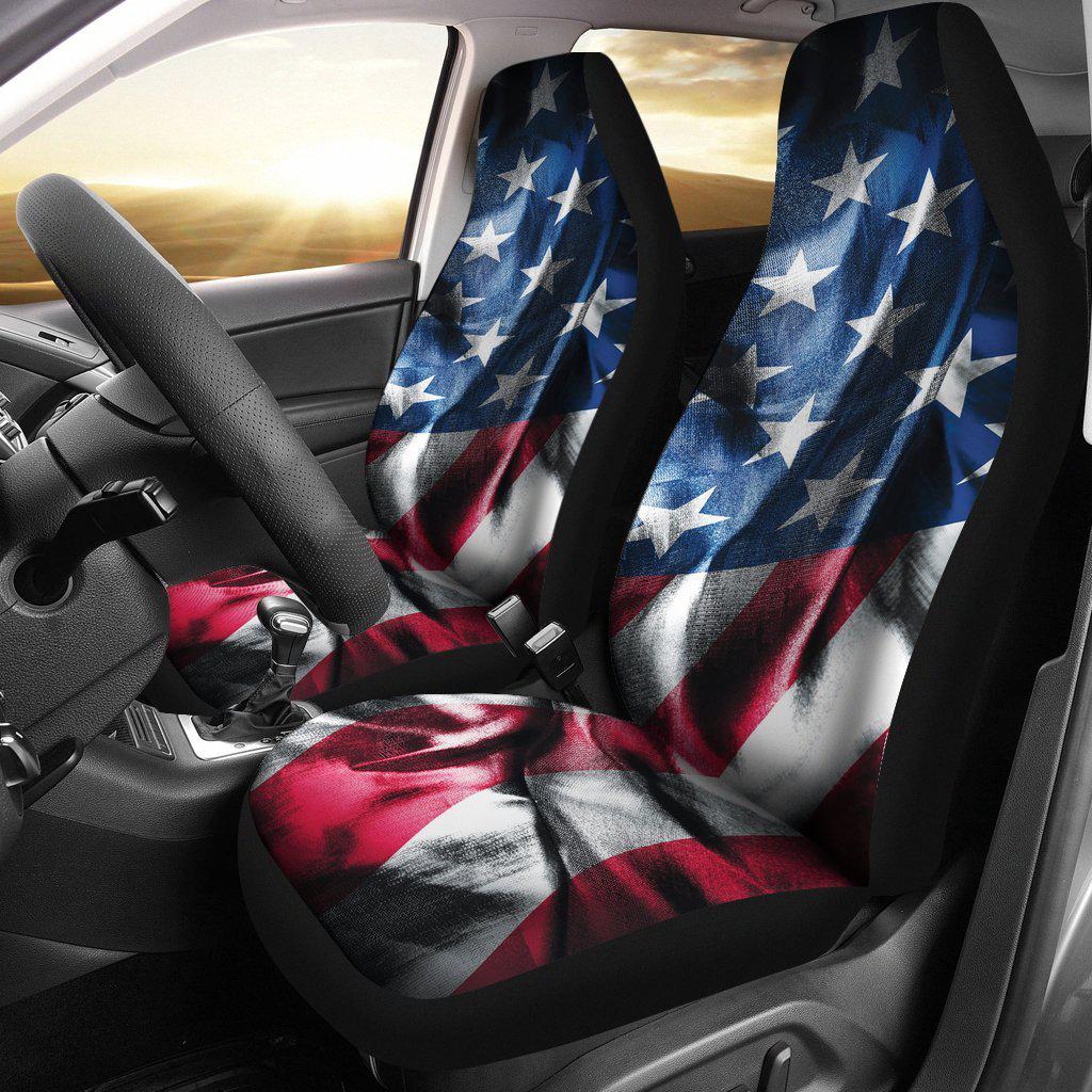 American Flag Wrinkle Design Seat Covers