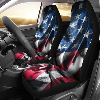 American Flag Wrinkle Design Seat Covers