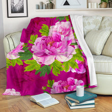 Pink Peony Lovers Premium Blanket