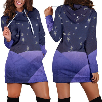 Fantasy Night Sky Hoodie Dress