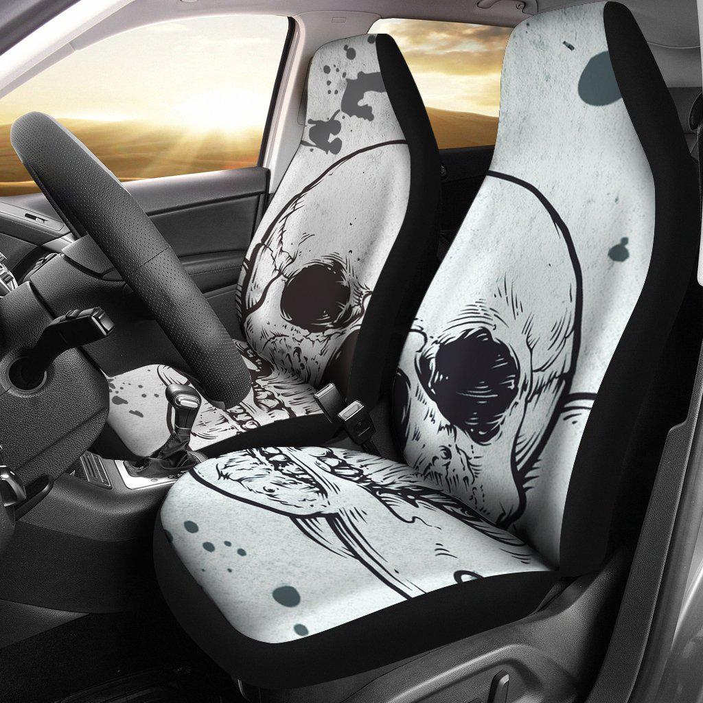 Smoking Skull Design Seat Covers