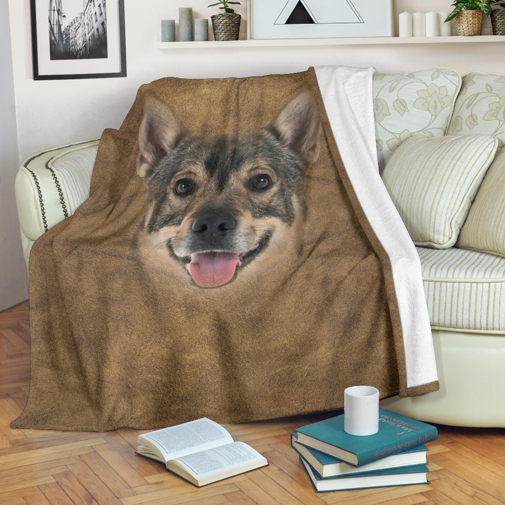 Premium Blanket Swedish Vallhund Face Hair Blanket